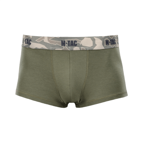M-Tac Herre Boxer 93/7 oliivinvihreänä leveällä kuminauhalla mukavuutta ja liikkumisvapautta varten.