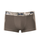M-Tac Herre Boxer 93/7 ruskeana camo-kuminauhalla, 93% puuvillaa, 7% elastaania, mukava ja kestävä, sopii aktiiviseen elämäntyyliin.