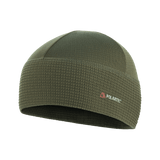 M-Tac Hjelm Watch Cap Polartec oliivinvärinen, valmistettu kevyestä ja lämpimästä Polartec®-fleecestä, ihanteellinen kylmään säähän ja sopii kypärän alle.