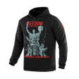 M-Tac Hoodie Freedom sotilasvaikutteinen muotoilu ja säädettävä huppu arkeen ja ulkoiluun. Musta MagnaColours®-printillä.