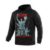 M-Tac Hoodie Freedom sotilasvaikutteinen muotoilu ja säädettävä huppu arkeen ja ulkoiluun. Musta MagnaColours®-printillä.