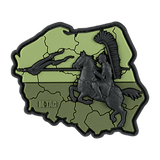 M-Tac Patch Husaria 3d PVC moraalimerkki siivekkäällä husarilla ja Puolan lipulla, 70x80mm, PVC, velcro-kiinnitys, 3d-efekti, urheus ja ritarillisuus