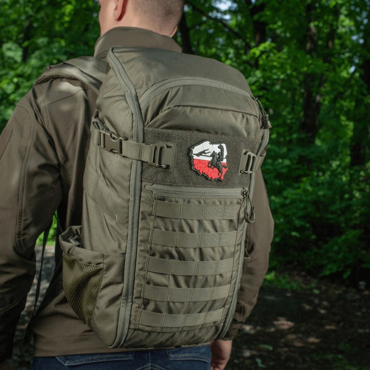 M-Tac Patch Husaria 3D PVC repussa, ikoninen siipihusari-motiivi ja Puolan lippu, rohkeus ja ritarillisuus, Velcro-kiinnitys, 3D-efekti.