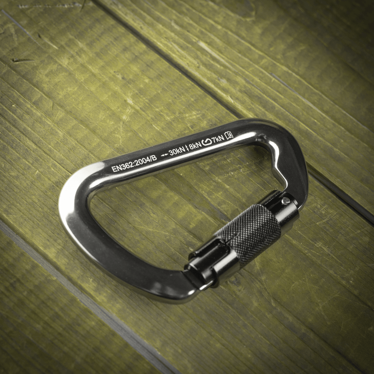M-Tac Key-Lock karabiini alumiinia kiipeilyyn ja turvallisuuteen, pituus 110 mm, kuormitus jopa 30 kN, CE EN362.
