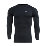 M-Tac Level I Polartec Thermal Shirt mustana, anatominen istuvuus ja litteät saumat optimaaliseen mukavuuteen kylmässä säässä.