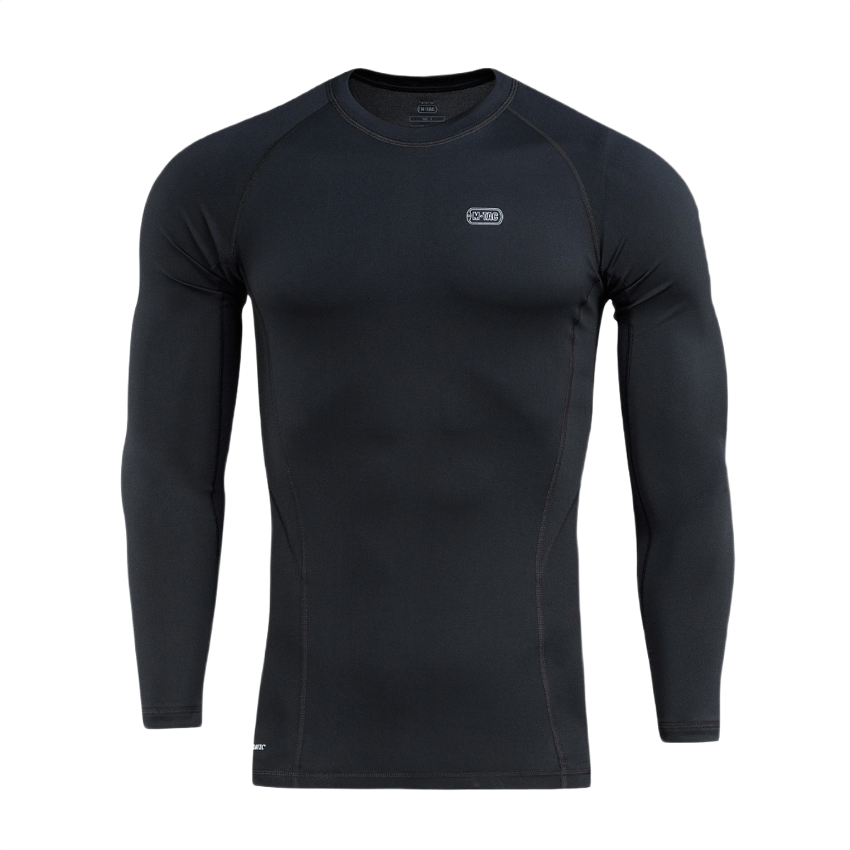 M-Tac Level I Polartec Thermal Shirt mustana, anatominen istuvuus ja litteät saumat optimaaliseen mukavuuteen kylmässä säässä.