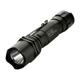 M-Tac taskulamppu M22-C taktinen LED-taskulamppu alumiiniseoksesta 250 lumenia, musta malli sisä- ja ulkokäyttöön.