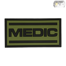 M-Tac Patch Medic PVC 3d taktiinen lääkintälaastari vihreänä, velcro, joustava PVC-materiaali, 70x35.