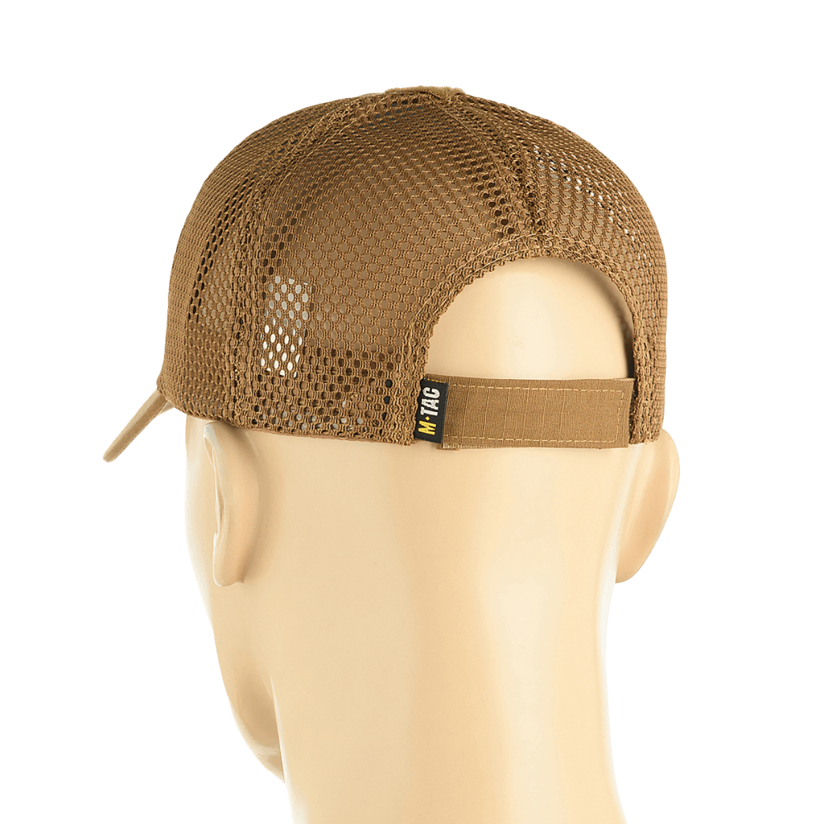 M-Tac Mesh Flex Ripstop Baseball Cap Velcro-kiinnityksen takaosa, säädettävä remmi ja mesh-paneeli.