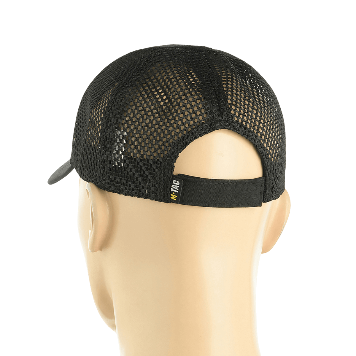 M-Tac Mesh Flex Ripstop Baseball Cap Velcro-kiinnityksellä, takanäkymä säädettävällä remmillä ja mesh-paneeleilla hyvään ilmanvaihtoon.
