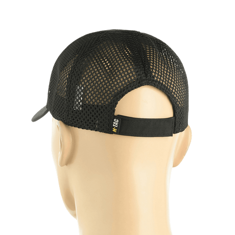 M-Tac Mesh Flex Ripstop Baseball Cap Velcro-kiinnityksellä, takanäkymä säädettävällä remmillä ja mesh-paneeleilla hyvään ilmanvaihtoon.