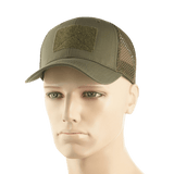 M-Tac Mesh Flex Ripstop Baseball Cap Velcro-kiinnityksellä mannekiinilla, suunniteltu ilmanvaihtoon ja kestävyyteen, sopii kesään ja taktiseen käyttöön.