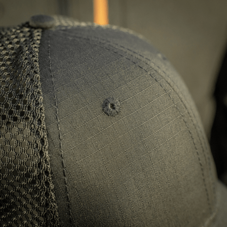 M-Tac Mesh Flex Ripstop Baseball Cap, jossa mesh-paneeli optimaaliseen ilmanvaihtoon, kestävä ulkokäyttöön.