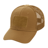 M-Tac Mesh Flex Ripstop Baseball Cap Velcro-kiinnityksellä ruskeana, sopii taktiseen käyttöön ja lämpimiin kesäpäiviin, säädettävä istuvuus.