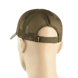M-Tac Mesh Flex Ripstop Baseball Cap Velcro-kiinnityksellä takaa kuvattuna mesh-paneelilla ja säädettävällä remmillä.
