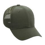 M-Tac Mesh Flex Ripstop Baseball Cap en vihreänä, mesh-paneeleilla hyvään ilmanvaihtoon ja jäykkä lippa. Käytännöllinen ulkokäyttöön.