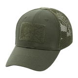M-Tac Mesh Flex Ripstop Baseball Cap Velcro-kiinnityksellä vihreänä, ventilaatio-paneelit ja säädettävä istuvuus, täydellinen kesään ja taktiseen käyttöön.