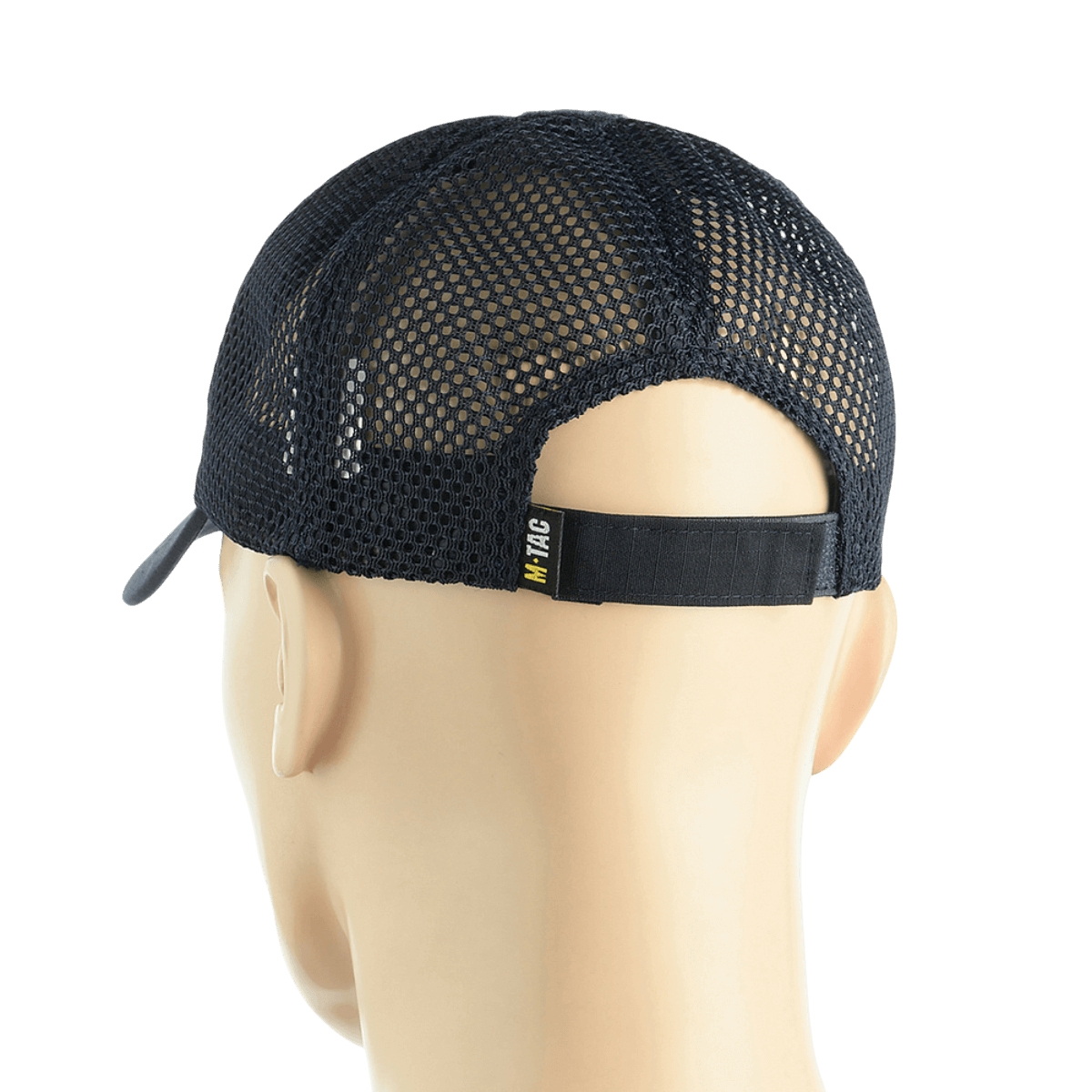M-Tac Mesh Flex Ripstop Baseball Cap Velcro-kiinnityksellä takaa kuvattuna, säädettävä suljenta ja mesh-paneelit hyvään ilmanvaihtoon.