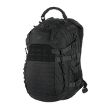 M-Tac Mission Pack -reppu ergonomisella muotoilulla ja kestävästä nylonista, sopii metsästykseen ja ulkoiluun. Tilavuus 25 L, MOLLE-järjestelmä, musta.