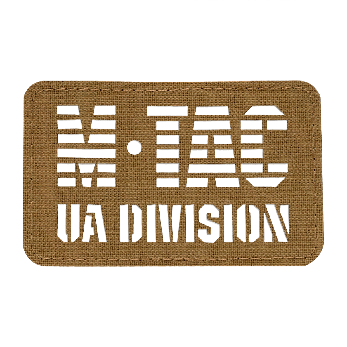 M-Tac Patch UA Division End-to-End Laser Cut Cordura 500d velcrolla, sotilaallinen ja taktinen malli, 80x50mm