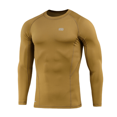 M-Tac Level I Polartec Thermal Shirt ruskeana, anatominen istuvuus, optimaaliseen lämmönsäätelyyn, täydellinen talven aluspaita.
