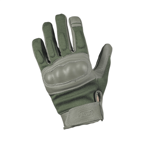 M-Tac Nomex Assault Tactical Mk.7 vihreä, nyrkkisuoja, lämpöä kestävä Nomex® ja kestävä liukumaton kämmen.