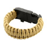 M-Tac Paracord-rannekoru beigena, selviytymisranneke retkeilyyn ja sotilastyyliin