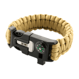 M-Tac Paracord-rannekoru tulentekijällä, kompassilla ja pillillä, täydellinen selviytymiseen ja retkeilyyn, vahva ja käytännöllinen muotoilu