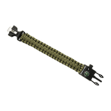 M-Tac Paracord-rannekoru vihreänä, sopii selviytymiseen ja ulkoiluseikkailuihin