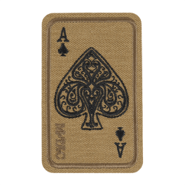 M-Tac Patch Ace Of Spades (broderi) – Cordura 500D, Velcro, kirjailtu värillinen kuvio, sopii vaatteisiin tai taktiseen varustukseen.