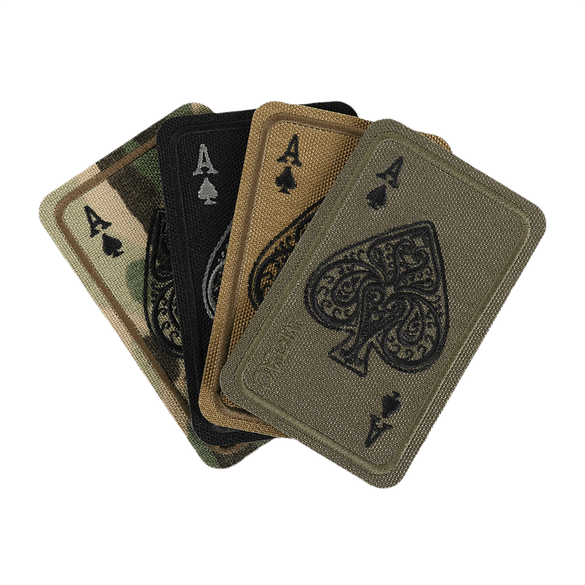 M-Tac Patch Ace Of Spades (broderi) – Cordura 500D, Velcro, täydellinen vaatteisiin ja varusteisiin useissa väreissä, koko 5 x 8 cm, kirjailtu kuvio.