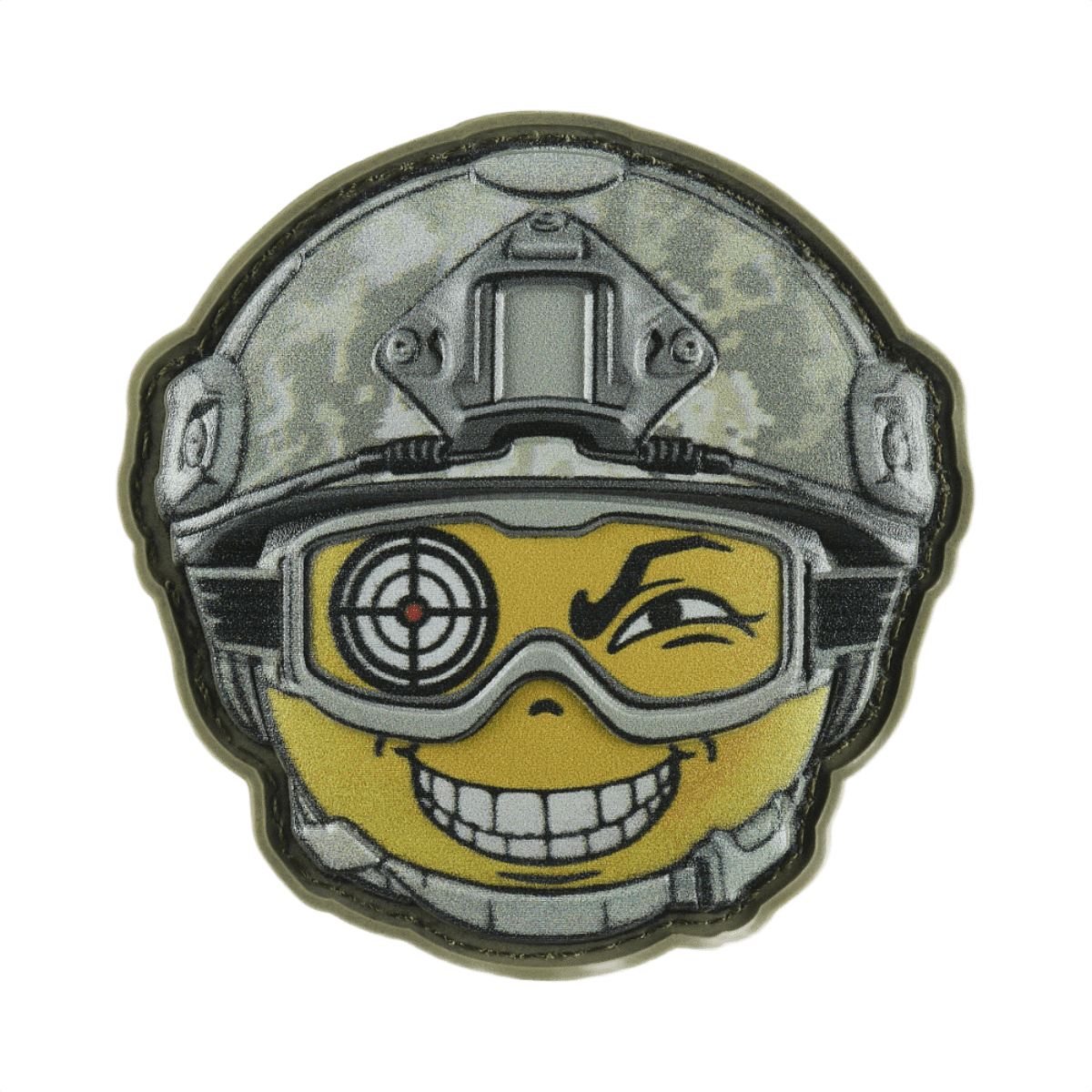 M-Tac Patch Emoji #25 – hauska PVC 3D-morale-tarra emoji-aiheella ja Velcro-kiinnityksellä. Sopii taktiseen käyttöön ja varusteisiin.