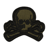 Taktinen M-Tac Patch Old Skull Velcro kangastarra 3d-efektillä, helppo kiinnitys, koko 45x55mm