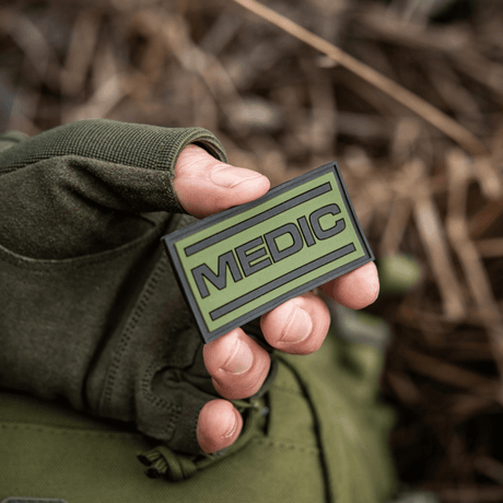M-Tac Patch Medic PVC 3D taktinen patch vihreänä Velcro-takana.