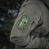 M-Tac Patch Molon Labe 3d PVC -kumitarrа takissa, velcro-kiinnitys, taktinen spartalainen design, koko 108 x 68 mm,