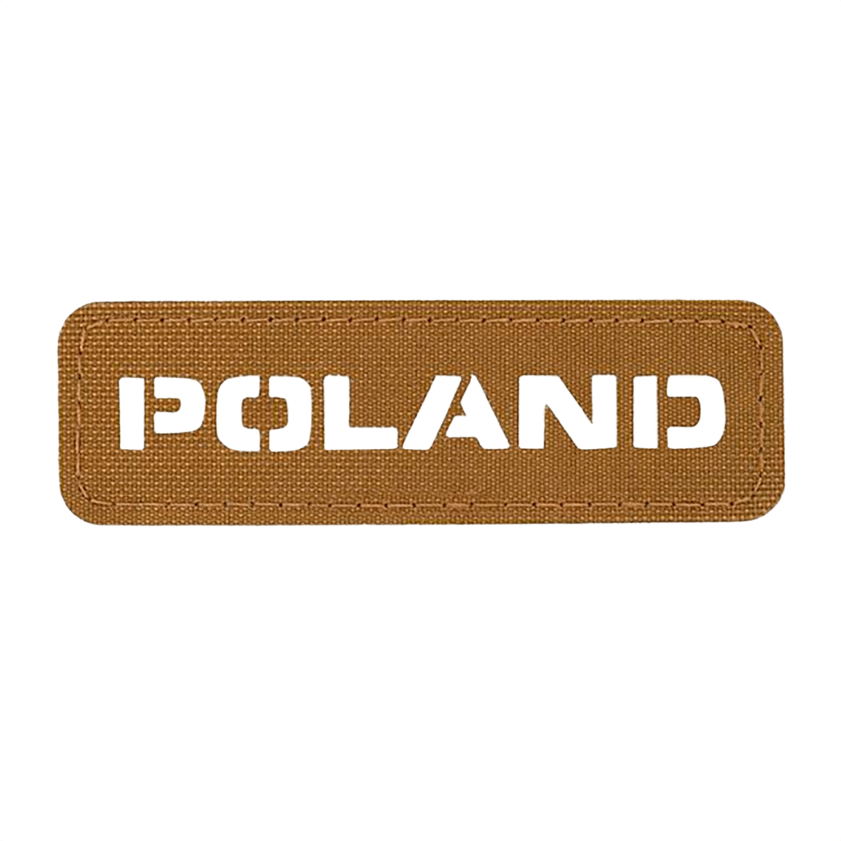 M‑Tac Patch Poland End-to-End 25x80 kestävässä Cordura 500D -materiaalissa, tarrakiinnitys ja laserleikattu kuvio, 25x80 mm.