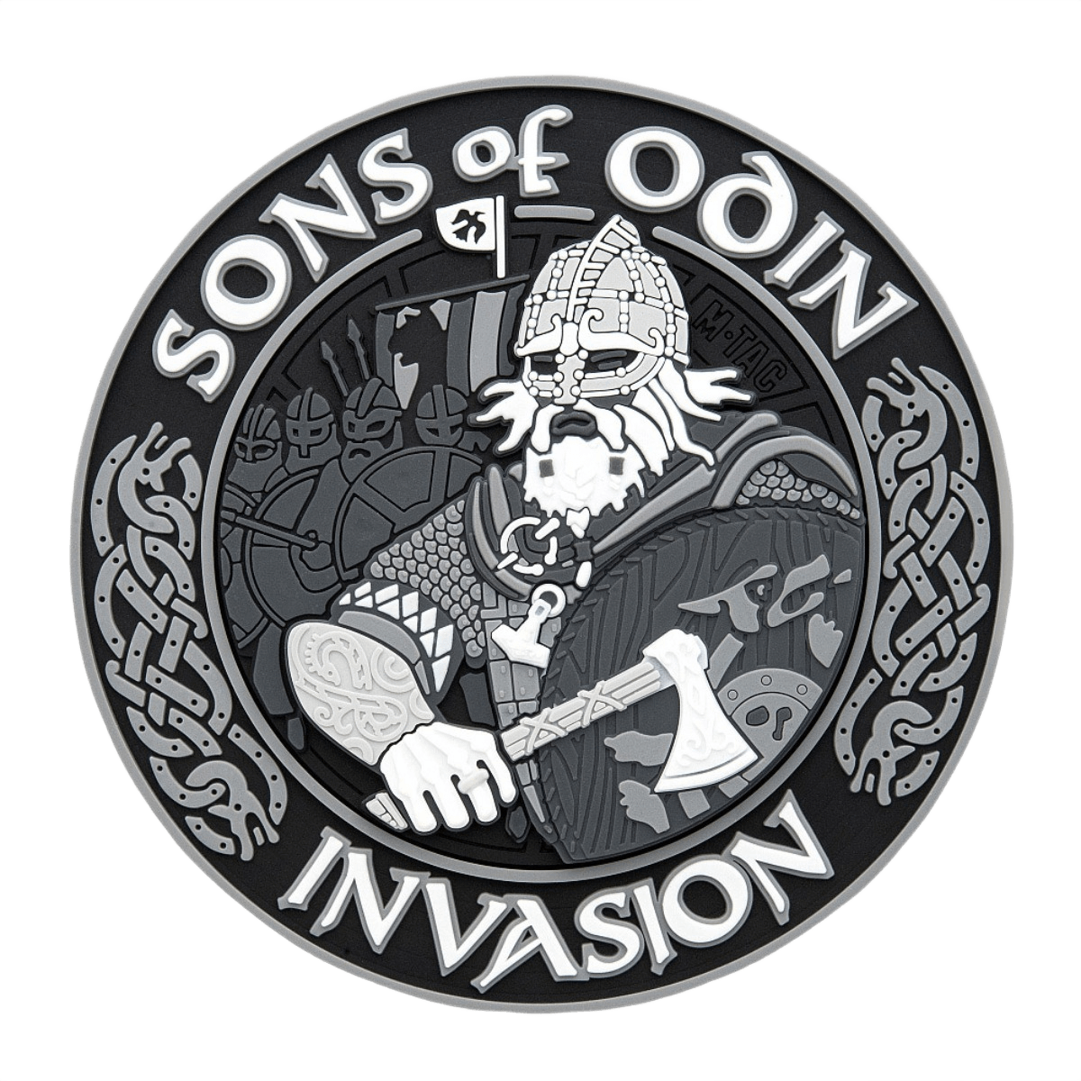 M-Tac Patch Sons of Odin 3D Velcro viikinki-aiheella, 80 mm PVC moraalimerkki univormuun tai varusteisiin, sopii taisteluun ja vapaa-aikaan