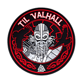 M-Tac Patch Til Valhall PVC viikinki-kuvioilla ja korpeilla, norjalaisista sotilaista inspiroitunut, 3D-efekti, 80 mm Velcro-kiinnityksellä.