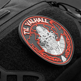 M-Tac Patch Til Valhall PVC laukussa, 3D-muotoilu Telemark-prikaatista inspiraationsa saanut, sopii taktiseen varustukseen, halkaisija 80 mm.