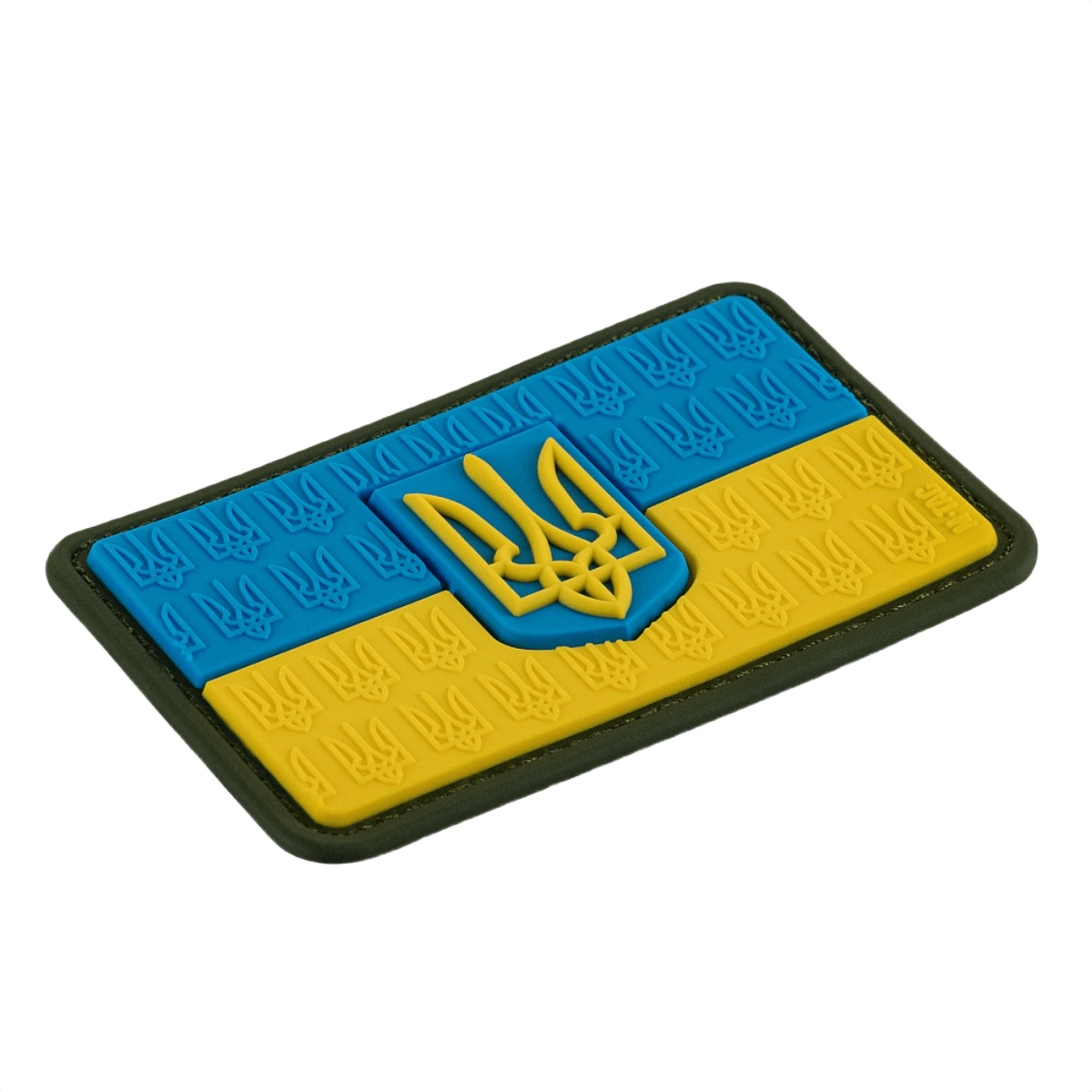 M-Tac Patch Ukraine Flag vaakuna PVC:ssä sinisin ja keltaisin värein ja 3D Trident -yksityiskohdalla, sopii vaatteisiin ja varusteisiin. Mitat: 8 x 5 cm.
