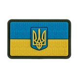 M-Tac Patch Ukraine Flag kilvellä Trident, PVC, Velcro-tausta, Cordura 500d, koko 8x5 cm, patrioottinen tyyli