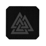 M-Tac Patch Valknut Laser Cut Odin symbol - Musta patch, jossa geom. kaiverretut Odin-symbolit.