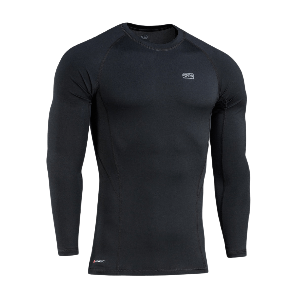M-Tac Level I Polartec Thermal Shirt mustana, ihanteellinen aluspaita talveen, valmistettu Power Dry® -materiaalista lämmönsäätelyä ja mukavuutta varten.