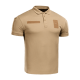 M-Tac Polo Elite Tactical Coolmax hiekansävy, suunniteltu poliisi- ja turvallisuustyöhön. 50% polyesteri, 50% Coolmax, kosteutta siirtävä.
