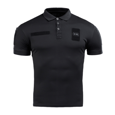 M-Tac Polo Elite Tactical Coolmax, musta, poliisi- ja turvallisuuspuvuille, kosteutta siirtävä Coolmax®-teknologia mukavuuteen ja viilennykseen.