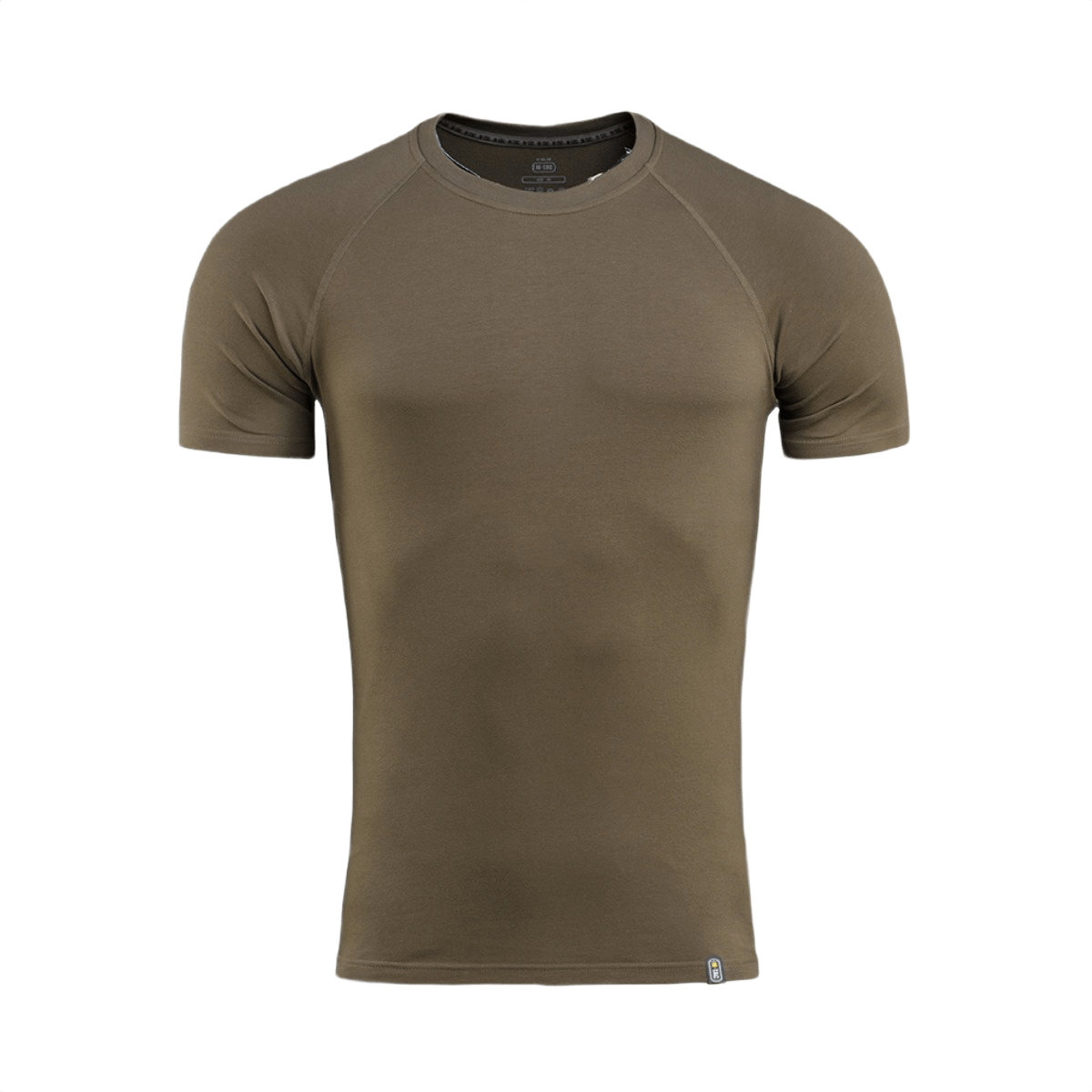 M-Tac Raglan T-paita 93/7 ruskea raglan-hihoilla, 93 % puuvillaa ja 7 % elastaania.