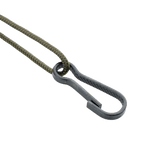 M-Tac Safety Cord med D-ring, paracord- ja PVC-spiraaliturvanyöri varusteiden varkaussuojaukseen, D-ring ja MOLLE-kiinnitys.