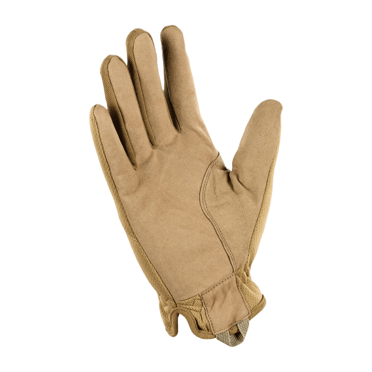 M-Tac Handsker Scout Tactical Mk.2, beige hanska synteettisellä nahkavahvikkeella, jatkuvalla venyspanelilla ja kevyellä muotoilulla.