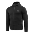 Musta M-Tac Shadow Polartec Fleece -huppari matalaprofiilisella hupulla ja täysvetoketjulla, valmistettu Power Stretch Pro -fleecestä.
