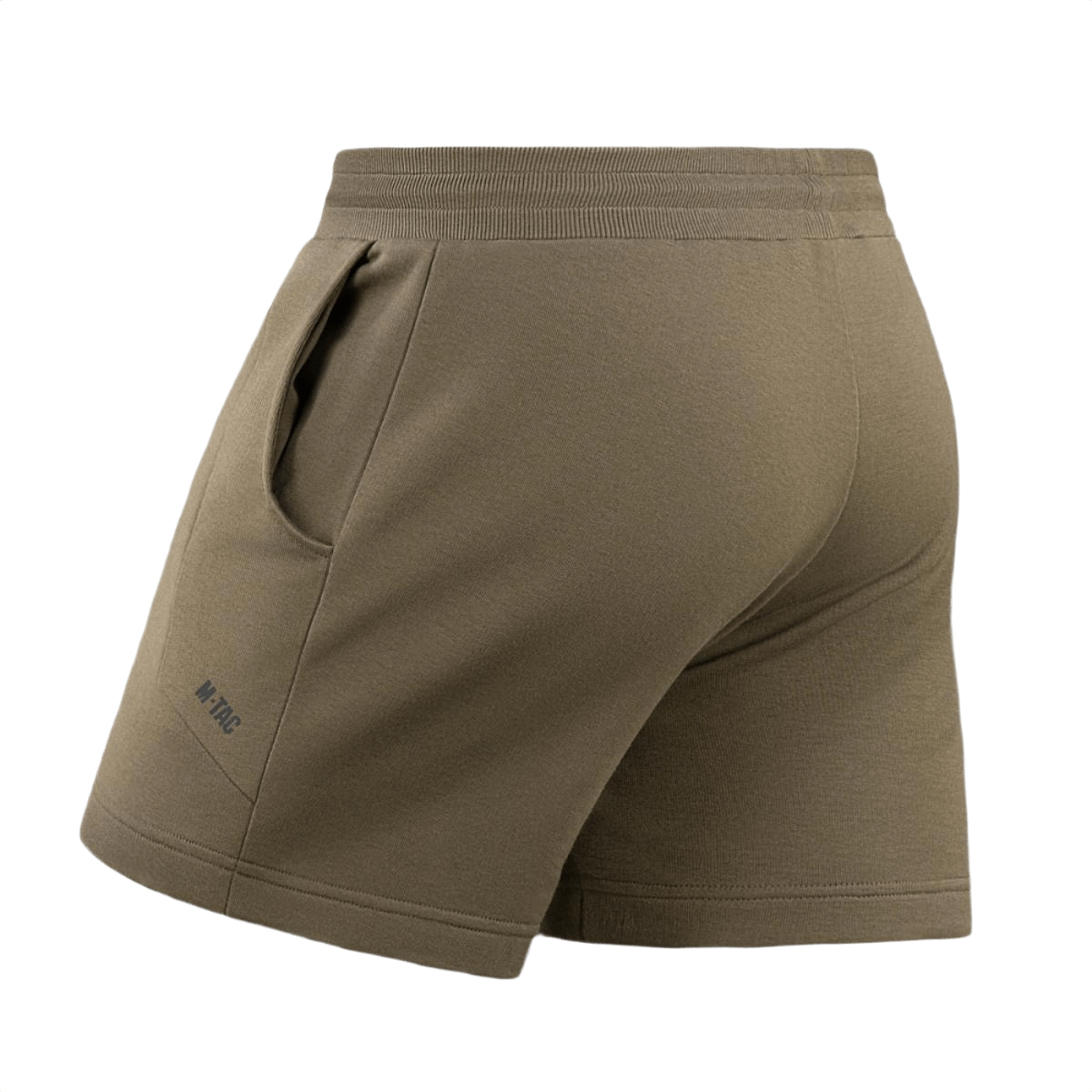 M-Tac Shorts Sport Fit Cotton oliivinvihreänä, 100% puuvillaa, elastinen vyötärö, kaksi sivutaskua, sporttinen malli kesään ja arkeen.